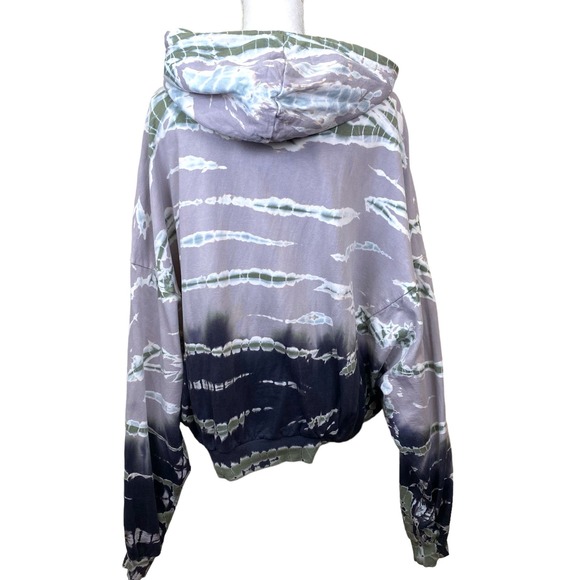 Young Fabulous & Broke Grey Tie Dye Oversized Hoodie - Picture 2 of 7